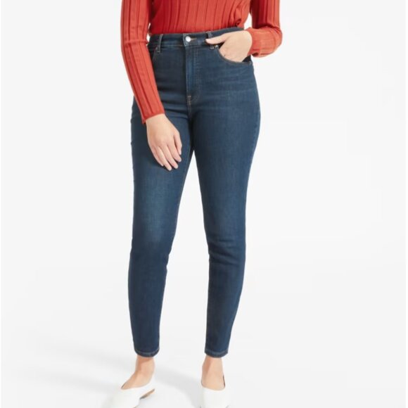 Everlane Authentic Stretch High-Rise Skinny Jeans - Blue Wash - Size 27 - Picture 1 of 5